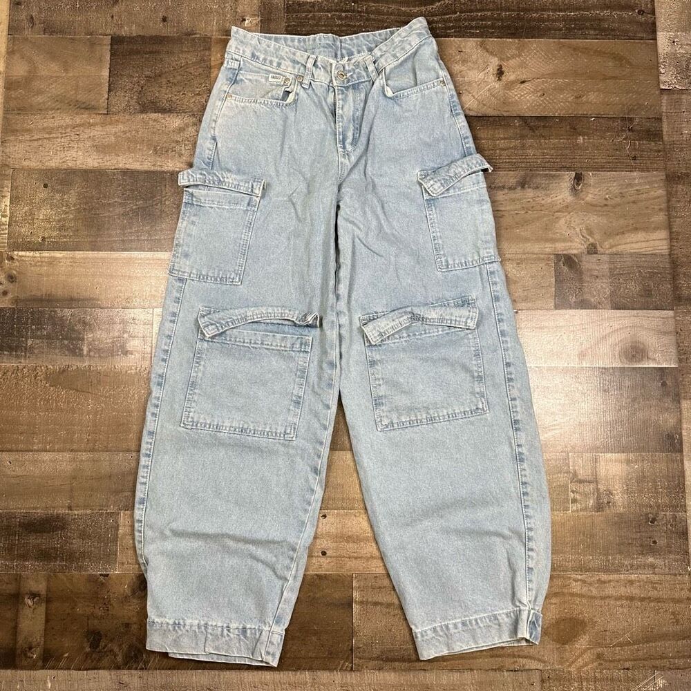 Ragged Jeans Urban Outfitters Womens Size 24 Priest Roller Denim Blue Light Wash